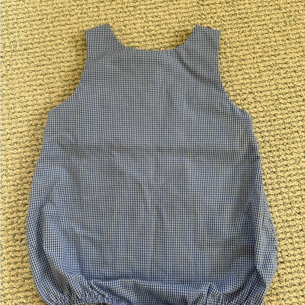 Boys 24 months classic whimsy blue gingham golf cart bubble - Picture 5 of 5
